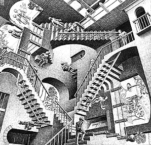 Relativity by M.C. Escher